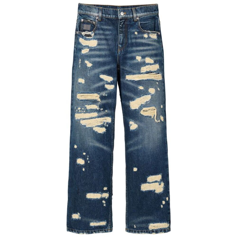 Marc Jacobs Blue Cotton Straight-Leg Women's Jeans
